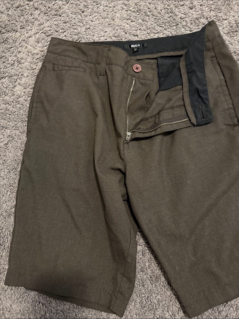 RVCA Men's Brown Khaki shorts